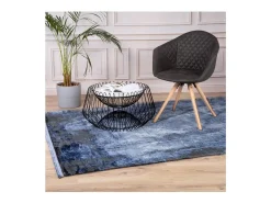 Alfombra 170x120cm, diseño E409E color azul - Confort y elegancia para su interior