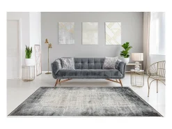 Alfombra 170x120cm, diseño E109E en color plata - Confort y elegancia para su interior