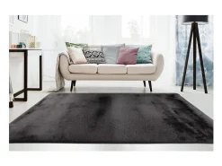 Alfombra 170x120cm, diseño E009Y color grafito - Confort y elegancia para su interior.