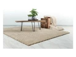 Alfombra 230x160cm, diseño H008Y color beige - Confort y elegancia para su interior.