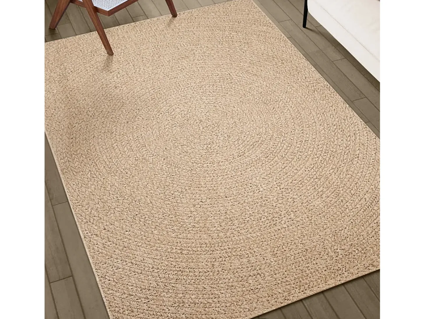 Alfombra ZIZUR apariencia de yute interior y exterior 60x110 cm