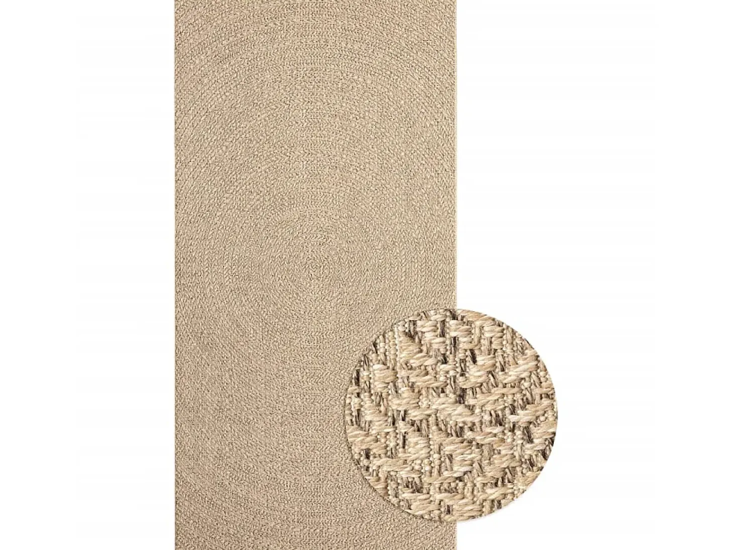 Alfombra ZIZUR apariencia de yute interior y exterior 80x150 cm ES26262