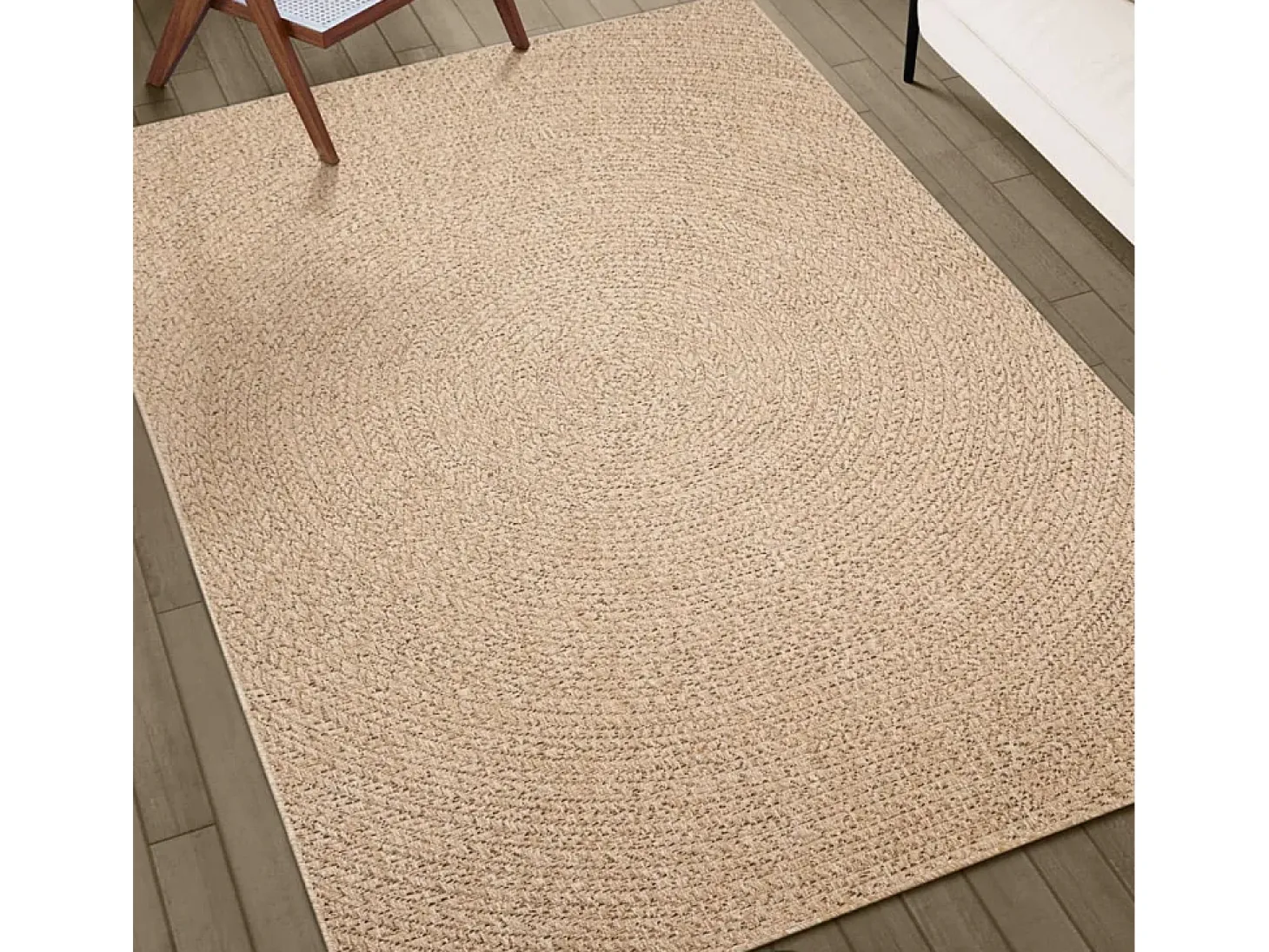 Alfombra ZIZUR apariencia de yute interior y exterior 80x200 cm