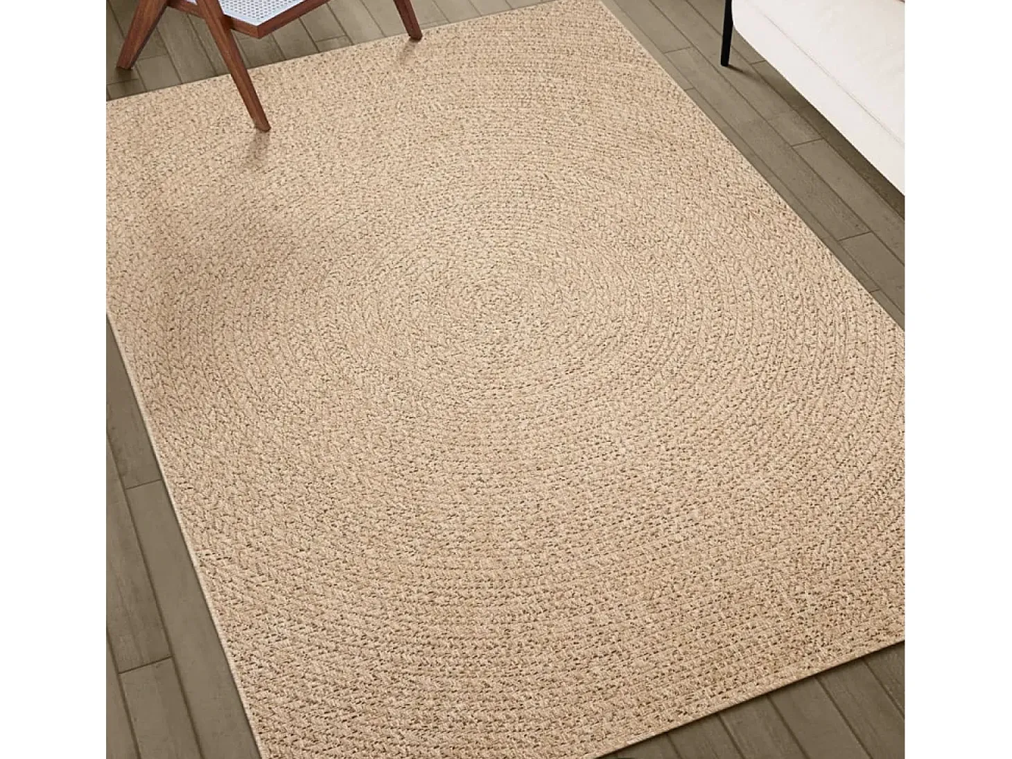 Alfombra ZIZUR apariencia de yute interior exterior 240x340 cm