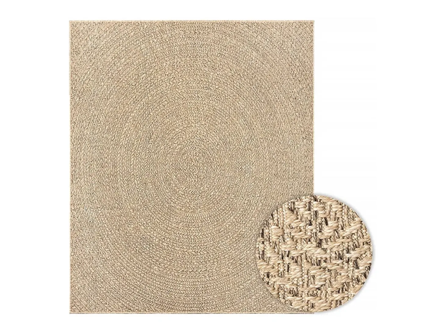 Alfombra ZIZUR apariencia de yute interior exterior 240x340 cm