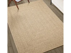 Alfombra ZIZUR apariencia de yute interior y exterior 160x150cm ES37615