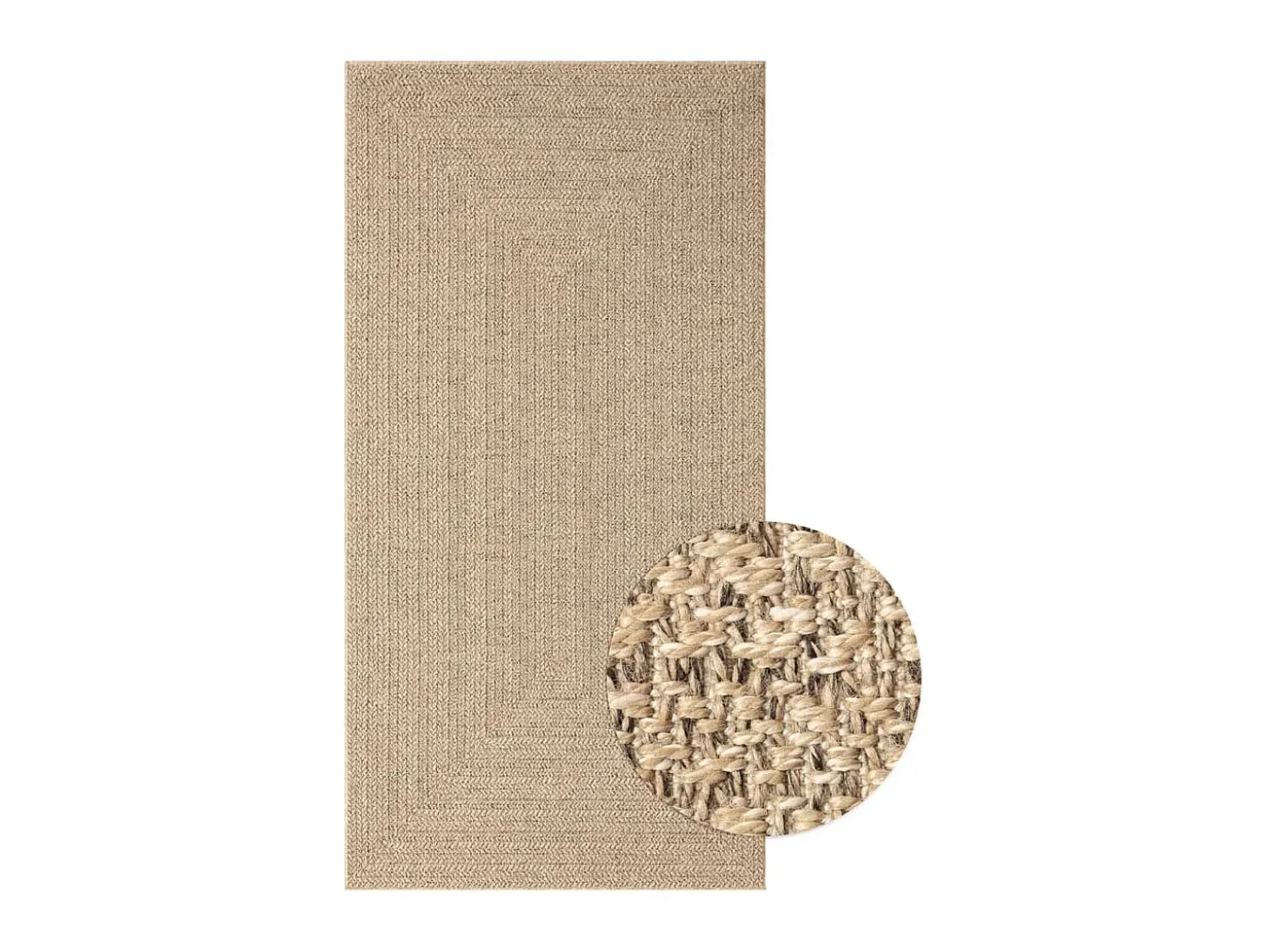 Alfombra ZIZUR apariencia de yute interior y exterior 80x150 cm ES92503