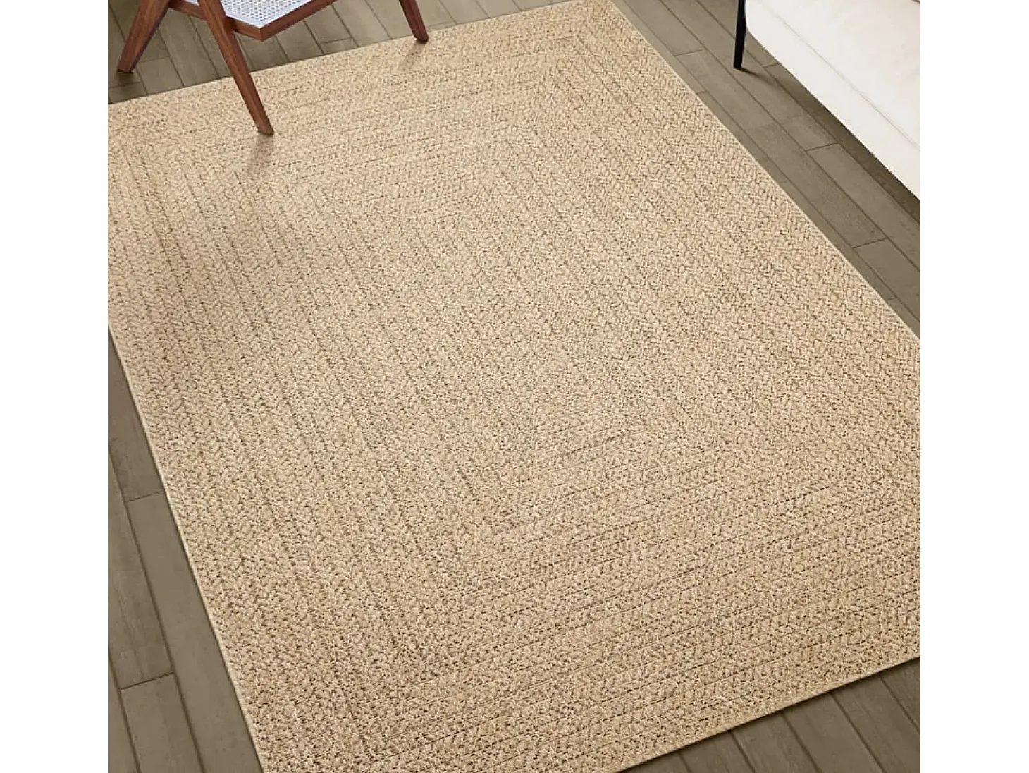 Alfombra ZIZUR apariencia de yute interior y exterior 60x110 cm