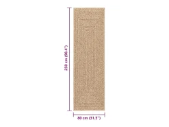 Alfombra ZIZUR 80x250 cm efecto yute para interior y exterior