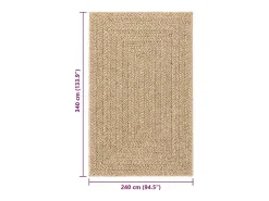 Alfombra ZIZUR 240x340 cm efecto yute para interior y exterior