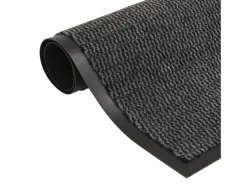 Alfombras de entrada rectangulares de nudo 2 uds gris 90x150 cm ES428651