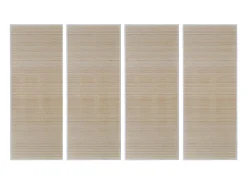Alfombras rectangulares de bambú natural 4 unidades 120x180 cm ES86291