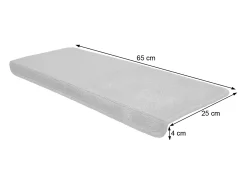 Alfombrilla para escalones MCW-G49 (juego de 15), rectangular, gris