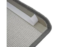Alfombrilla para escalones MCW-G49 (juego de 15), rectangular, gris