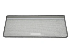 Alfombrilla para escalones MCW-G49 (juego de 15), rectangular, gris