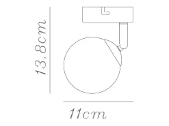Aplique a pared Migos acabado latón, 17cm(alto) 10cm(ancho) 16cm(largo)