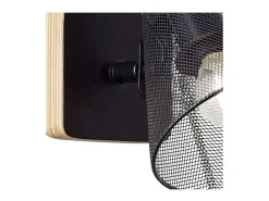 Aplique a pared Utrech negro mate, 23cm(alto) 15cm(ancho) 17cm(largo)