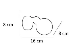 Aplique a pared Vera negro mate, 8 cm(alto)8 cm(ancho)16 cm(largo)