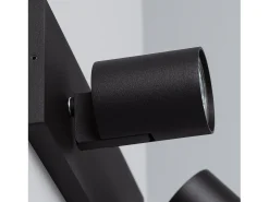 Aplique Aluminio Gylu 2 Focos para Bombilla GU10 Negro