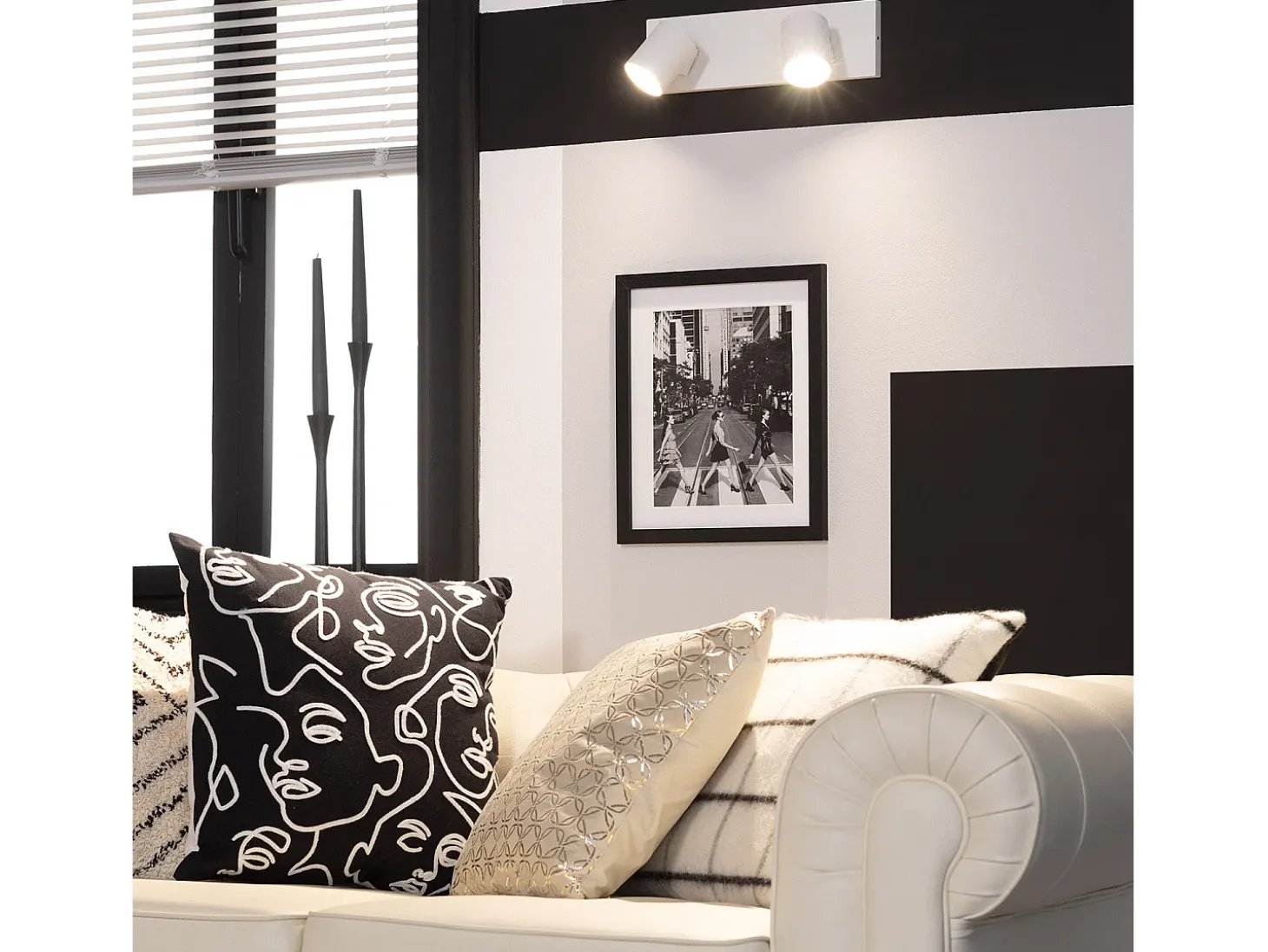 Aplique Aluminio Gylu 2 Focos para Bombilla GU10 Blanco