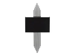 Aplique art déco en metal negro y plateado - L. 22 x Alt. 75 cm - SANGARIUS