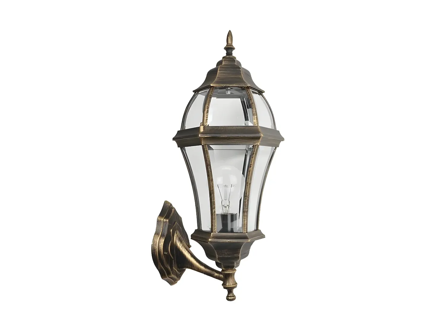 Aplique Becrux Para Exterior Aluminio Dorado Ip44