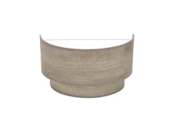 Aplique Con Detalle En Color Gris Modelo Doble Smile Madera