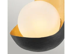 Aplique contemporáneo de acero dorado negro mate 1 luz G9 3 LED 3000 K 300 lm Ren