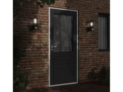 Aplique de exterior con sensor acero inoxidable negro ES356348