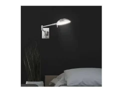 Aplique de lectura modelo Max acabado níquel satinado 10 cm(alto) 11 cm(ancho) 42 cm(fond