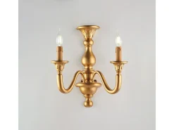 Aplique de madera Lucca antiguo dorado 2 luces .35 P.21 BL271-AP2-OR