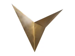 Aplique de metal - L. 34 x P. 5 x A. 34 cm - Oro - BIRDO