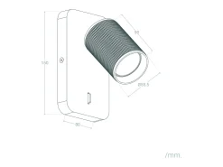 Aplique de Pared Aluminio Breixo Blanco