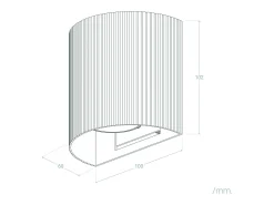 Aplique de Pared Aluminio Aritz Dorado