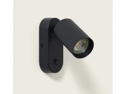 Aplique de Pared Aluminio Aritz 1 Foco Negro