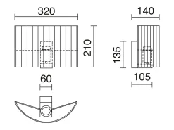 Aplique de pared Amsterdam de estilo clásco- Alt. 21 cm - interior- acero y niquel satinado- pantalla cinta plisada negra- E27 Ø45 Máx. 40W- IP20