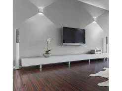Aplique de pared BRICK estilo moderno de aluminio - Ancho 6,5 x Alt. 7,2 cm - blanco - LED SMD 3W - 3K - 110º - IP20