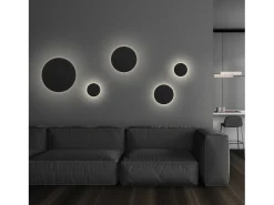 Aplique de pared CIRCULAR estilo moderno y versátil - D.ø50 cm - LED SMD 40W - 4040lm y 3k - aluminio y blanco