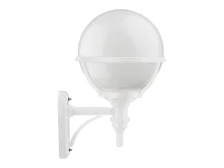 Aplique de pared CLIC CLAC GLOBO estilo clásico - Alt. 40 cm x D.ø27 cm - E27 42W - poliamida - esfera policarbonato - ip44 - blanco
