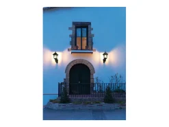 Aplique de pared CLIC CLAC 4 estilo clásico - Alt. 45 cm x anchura 32 cm- E27 42W - poliamida - ip44 - negro