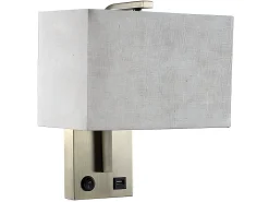 Aplique De Pared Con Interruptor Y Puerto Ubs Agatha