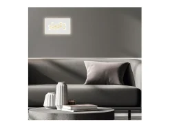 Aplique de pared con led integrado modelo Dembe acabado blanco 4cm(alto) 24cm(ancho) 15 cm