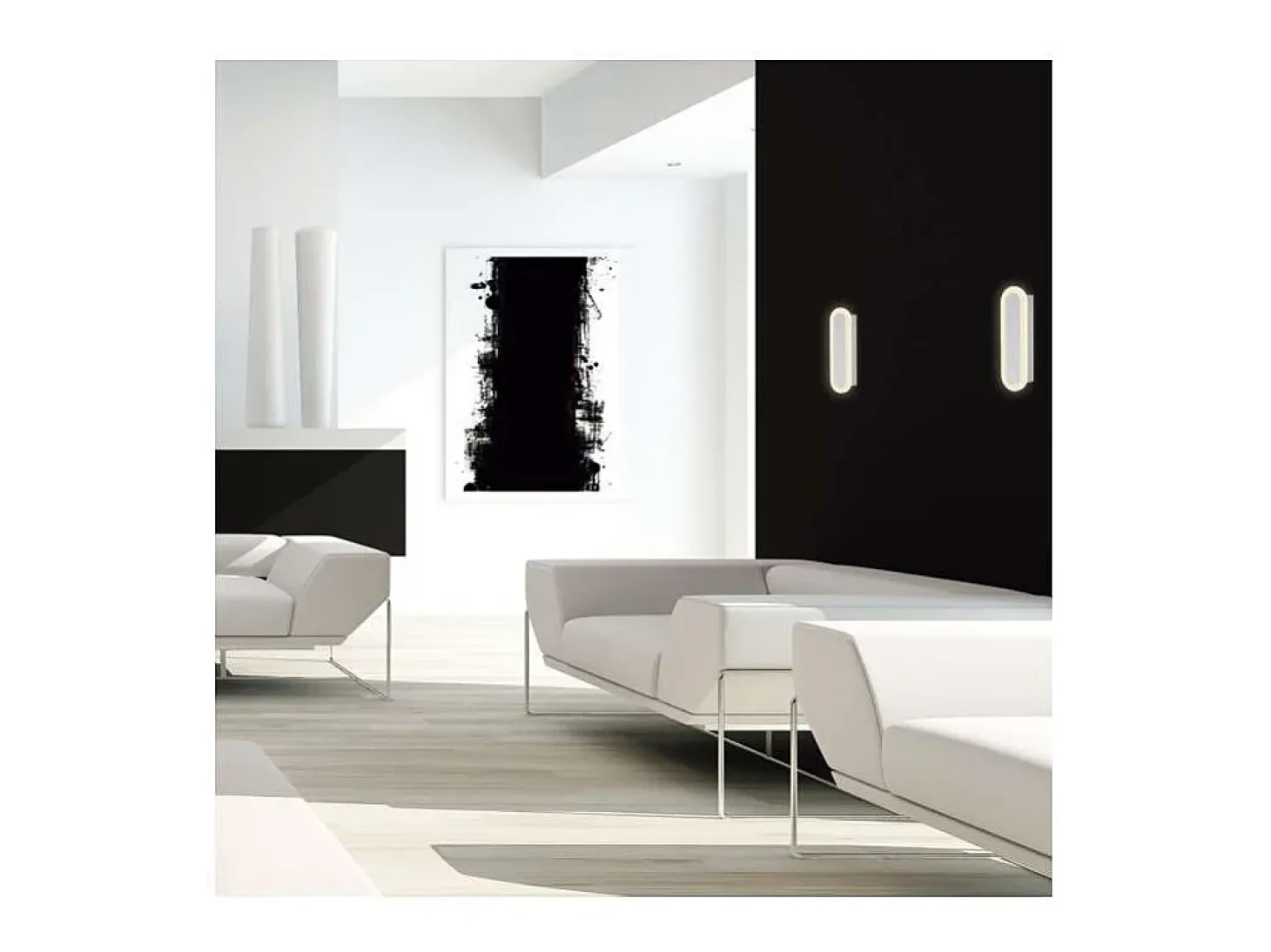 Aplique de pared con led integrado modelo Sultán acabado blanco, 20cm(alto) 6cm(ancho) 6c