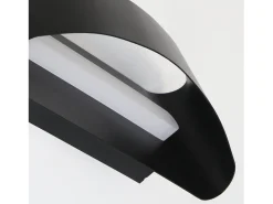 Aplique de pared COOPER estilo moderno y versátil - Anchura 24 cm - LED SMD 9W - 850lm y 3K - up&down - acero y negro