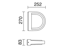 Aplique de pared Dark estilo clásico- exterior- aluminio- antracita- up&down- E27 Máx. 23W- IP54