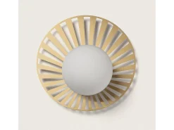 Aplique de Pared de Metal y Cristal Becquer Dorado