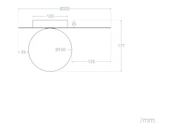 Aplique de Pared de Metal y Cristal Becquer Dorado