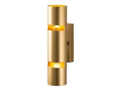 Aplique de pared de metal dorado - Alt. 30 x D. 8 cm - LYORA