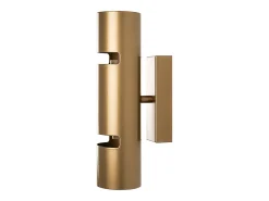 Aplique de pared de metal dorado - Alt. 30 x D. 8 cm - LYORA