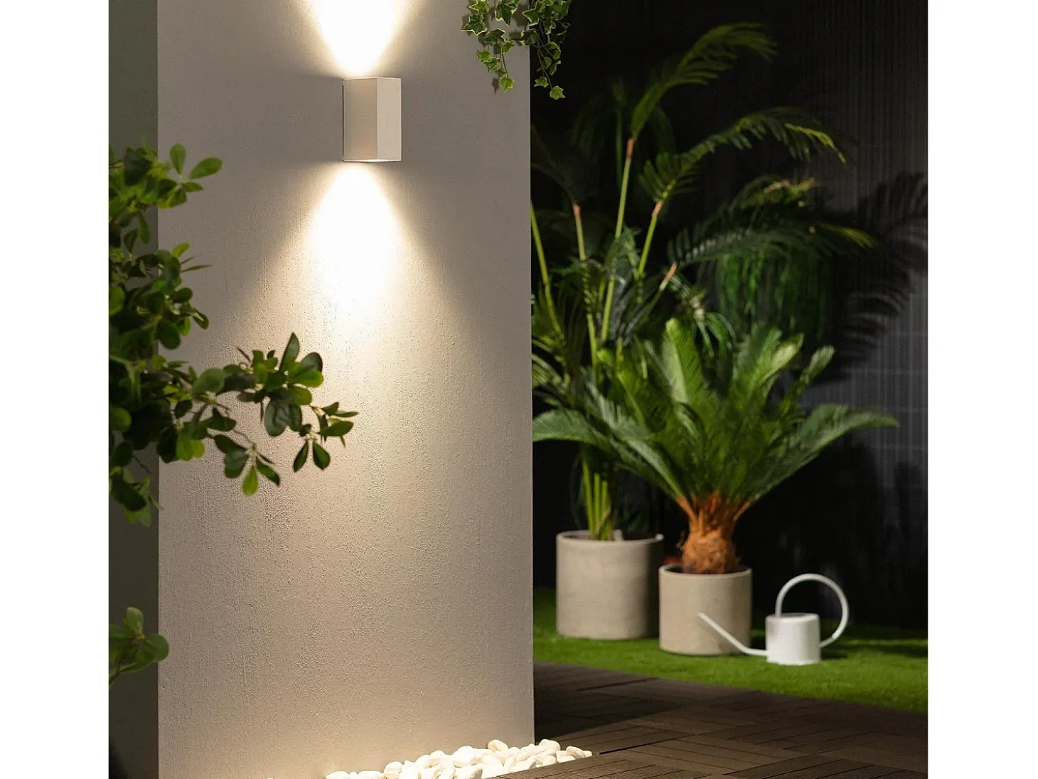 Aplique de Pared Exterior Iluminación Doble Cara Miseno Blanco Blanco